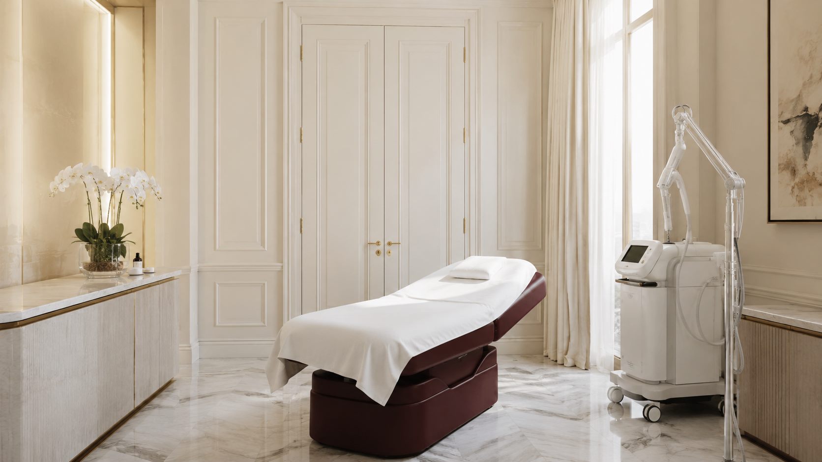 Private treatment suite at Noor Aesthetic Clinic in Mayfair London